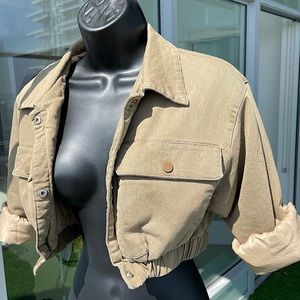 Taupe Cargo Utility Jacket